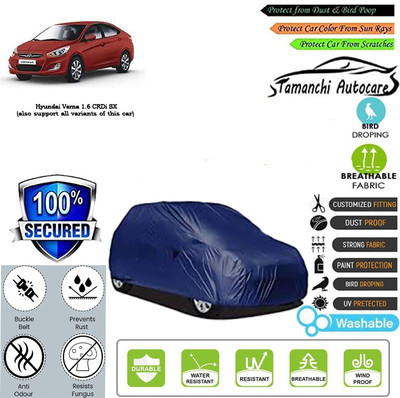 Tamanchi Autocare Car Cover For Hyundai Verna 1.6 CRDi SX(Blue)