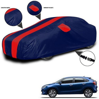 ANTHUB Car Cover For Maruti Suzuki Baleno (With Mirror Pockets)(Red, Blue)