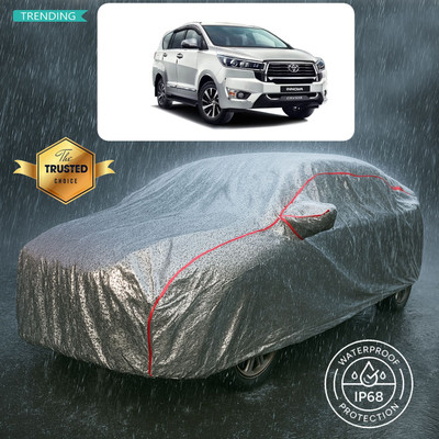 GOSHIV-car and bike accessories Car Cover For Toyota Innova (With Mirror Pockets)(Silver)
