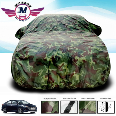 MoTRoX Car Cover For Hyundai Verna Facelift (Without Mirror Pockets)(Green)