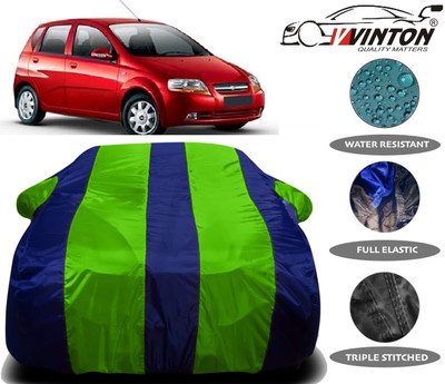 V VINTON Car Cover For Chevrolet Aveo Uva (With Mirror Pockets)(Multicolor)