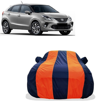 Tricway Car Cover For Toyota Glanza G CVT Petrol (With Mirror Pockets)(Orange)