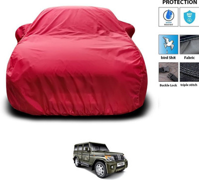 GOSHIV-car and bike accessories Car Cover For Mahindra Bolero (With Mirror Pockets)(Maroon)