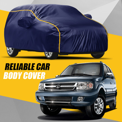 R Rayvin Star Car Cover For Tata Safari Dicor (With Mirror Pockets)(Multicolor)
