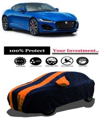 Amexride Car Cover For Jaguar F-Type 5.0 Coupe R Petrol (With Mirror Pockets)(Orange)