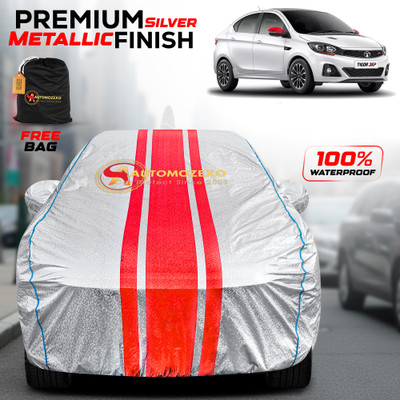 AUTOMOZEXO Car Cover For Tata Tigor (With Mirror Pockets)(Silver)