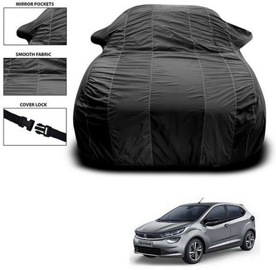 SEBONGO Car Cover For Tata Altroz (With Mirror Pockets)(Black)