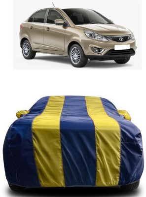 SUGASHRI Car Cover For Chevrolet Silverado 4.3L (With Mirror Pockets)(Yellow, Blue)