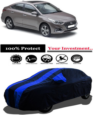 Amexride Car Cover For Hyundai Verna VTVT 1.6 AT SX Option Petrol (With Mirror Pockets)(Multicolor)