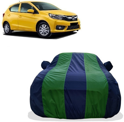 Tricway Car Cover For Honda Brio S MT (With Mirror Pockets)(Green, Blue)