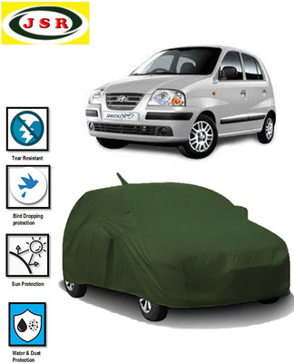 J S R Car Cover For Hyundai Santro Xing (With Mirror Pockets)(Green)