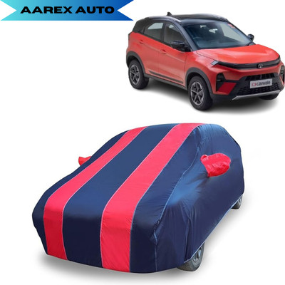 AAREX AUTO Car Cover For Tata Nexon (With Mirror Pockets)(Red, For 2019, 2020, 2021, 2022, 2023, 2024 Models)