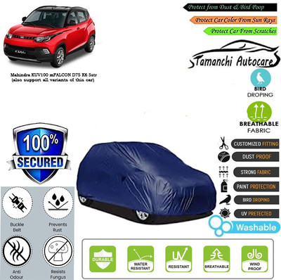 Tamanchi Autocare Car Cover For Mahindra KUV100 mFALCON D75 K6 5str(Blue)