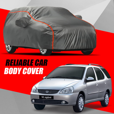 KULTEX Car Cover For Tata Indigo Marina (With Mirror Pockets)(Grey, Red)