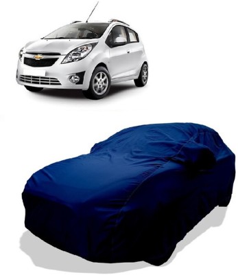 Coxtor Car Cover For Chevrolet Beat PS (With Mirror Pockets)(Green)