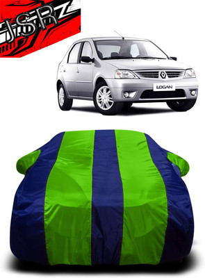 J S R Car Cover For Mahindra Logan 1.4 GLX (With Mirror Pockets)(Green, Blue)