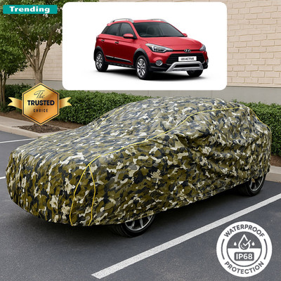 GOSHIV-car and bike accessories Car Cover For Hyundai i20 Active (With Mirror Pockets)(Yellow, Black)