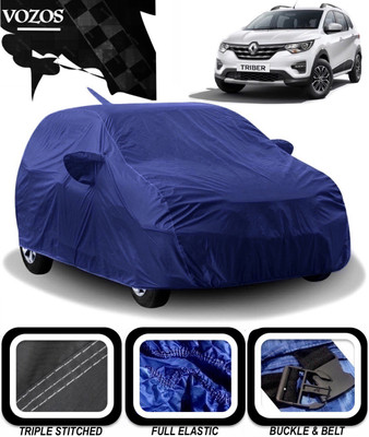 VOZOS Car Cover For Renault Triber (With Mirror Pockets)(Blue)