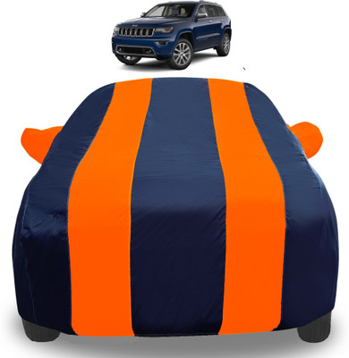 Auto Hub Car Cover For Jeep Compass (With Mirror Pockets)(Orange)
