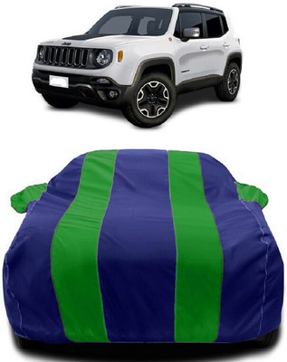 Autoprime Car Cover For Jeep Renegade (With Mirror Pockets)(Green, Blue)