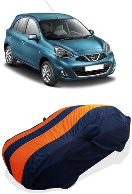 Coxtor Car Cover For Nissan Micra INHR (With Mirror Pockets)(Orange)