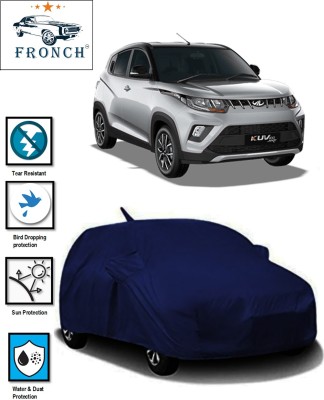 FRONCH Car Cover For Mahindra KUV100 (With Mirror Pockets)(Blue)