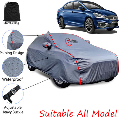 AUTOBIRSA Car Cover For Maruti Suzuki Ciaz (With Mirror Pockets)(Grey)