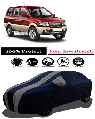 Amexride Car Cover For Chevrolet Tavera Neo 3 Max 10 Seats BSIII (With Mirror Pockets)(Grey)