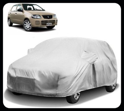 QLAX Car Cover For Maruti Alto (With Mirror Pockets)(Silver)