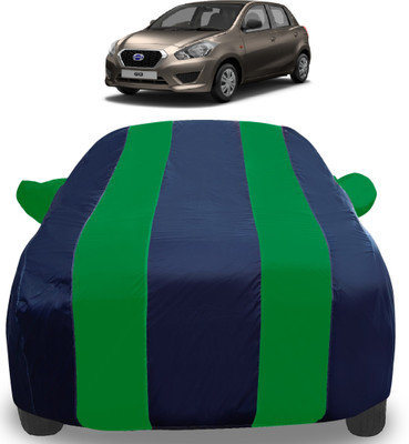 Amanzo Car Cover For Datsun Go (With Mirror Pockets)(Green)