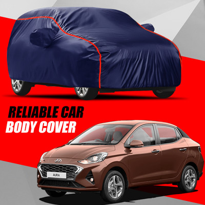 S Shine Max Car Cover For Hyundai Aura (With Mirror Pockets)(Multicolor)