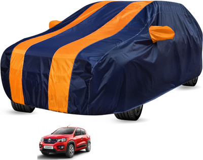 Auto Hub Car Cover For Renault Kwid (With Mirror Pockets)(Blue, Orange)