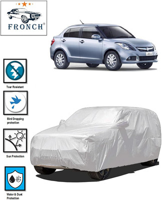 FRONCH Car Cover For Maruti Suzuki Swift Dzire (With Mirror Pockets)(Silver)