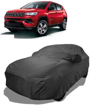 Coxtor Car Cover For Jeep Compass Facelift (With Mirror Pockets)(Grey)