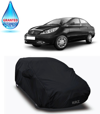 RRZ Car Cover For Tata Manza (With Mirror Pockets)(Black, For 2020 Models)