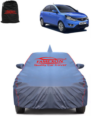 FAMEXON Car Cover For Tata Zest (With Mirror Pockets)(Grey)