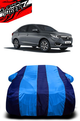 J S R Car Cover For Honda Amaze SX i-DTEC (With Mirror Pockets)(Blue)