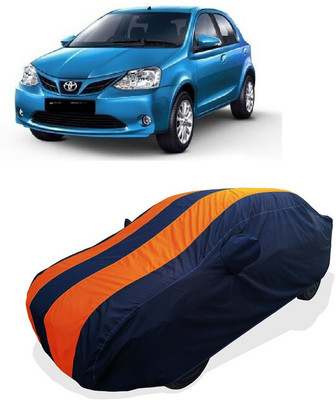 Coxtor Car Cover For Toyota Etios Liva VX (With Mirror Pockets)(Orange)