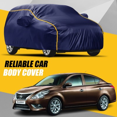 WAKLANE Car Cover For Nissan Sunny (With Mirror Pockets)(Multicolor)