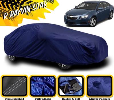 R Rayvin Star Car Cover For Chevrolet Cruze (With Mirror Pockets)(Blue)