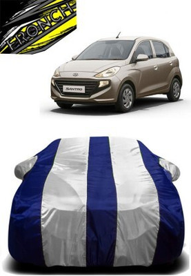 FRONCH Car Cover For Renault Duster (With Mirror Pockets)(White, Blue)