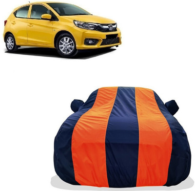 Tricway Car Cover For Honda Brio S MT (With Mirror Pockets)(Orange)