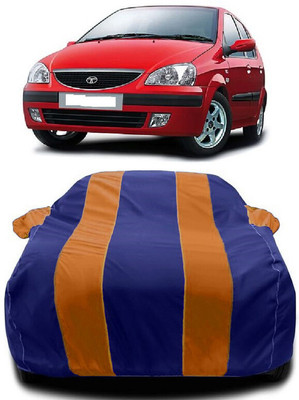 Autoprime Car Cover For Tata Indica Turbo (With Mirror Pockets)(Orange, Blue)