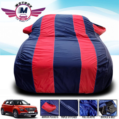 MoTRoX Car Cover For Datsun Go (With Mirror Pockets)(Red, Blue)
