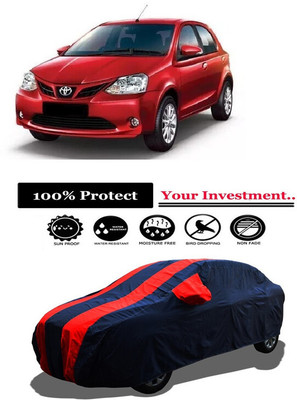 Amexride Car Cover For Toyota Etios Liva G (With Mirror Pockets)(Red)