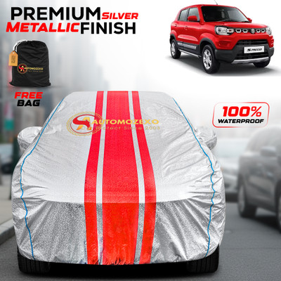 AUTOMOZEXO Car Cover For Maruti S-Presso (With Mirror Pockets)(Silver)