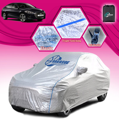 GARREGE Car Cover For Hyundai Elantra (With Mirror Pockets)(Silver, For 2019, 2020, 2021, 2022, 2023, 2024 Models)
