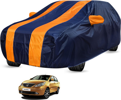 Auto Hub Car Cover For Tata Manza (With Mirror Pockets)(Blue, Orange)