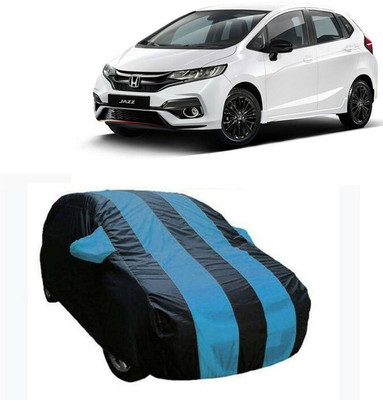 RRZ Car Cover For Honda Jazz (With Mirror Pockets)(Black, Blue, For 2020 Models)