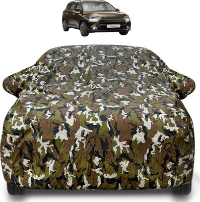 Auto Hub Car Cover For Kia Carens (With Mirror Pockets)(Brown)